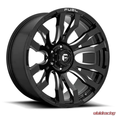 Fuel 1 Piece D673 Blitz Wheel 20x10 5x5.5 -18mm Gloss Black Milled - D6732000B447US