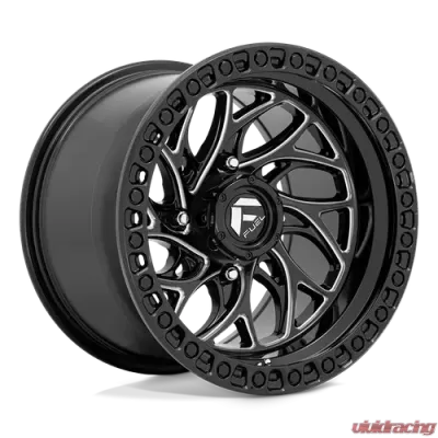 FUEL UTV D741 Runner Wheel 15x10 4x156 +0mm Gloss Black Milled - D7411500A555