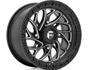 FUEL UTV D741 Runner Wheel 15x7 4x156 +10mm Gloss Black Milled
