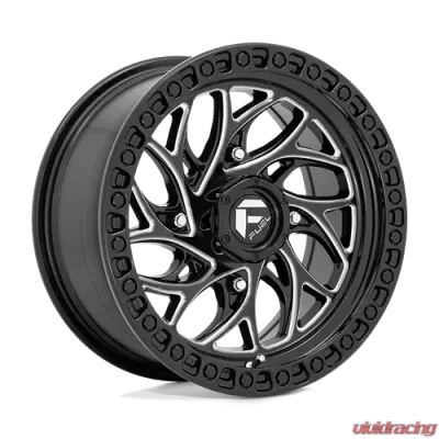 FUEL UTV D741 Runner Wheel 15x7 4x137 +10mm Gloss Black Milled - D7411570A643
