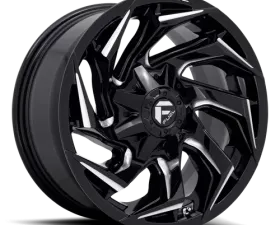 FUEL 1 Piece D753 Reaction Wheel 18x9 5x150 | 5x139.7 | 5x5.5 +1mm Gloss Black Milled