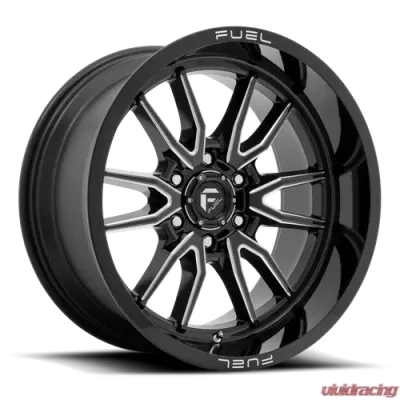 FUEL 1 Piece D761 Clash Wheel 17x9 6x5.5 +1mm Gloss Black Milled - D76117908450