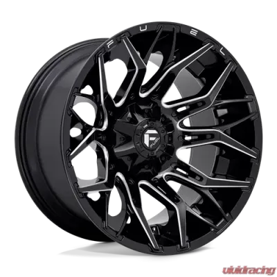 FUEL 1 Piece D769 Twitch Wheel 22x12 8x170 -44mm Glossy Black Milled - D76922201747