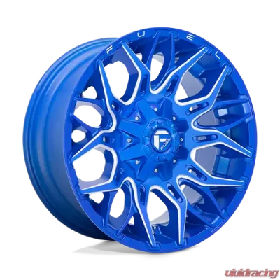 Fuel 1 Piece D770 Twitch Wheel 20x9 8x180 +1mm Anodized Blue Milled - D77020901850