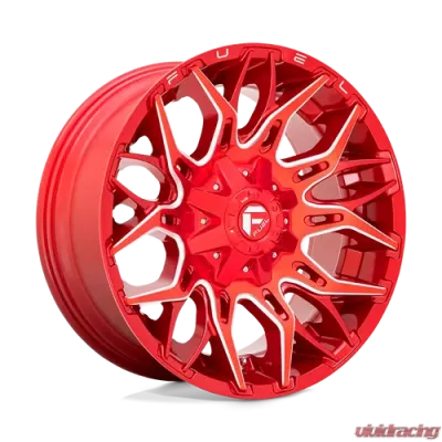 FUEL 1 Piece D771 Twitch Wheel 20x10 6x135/5.5 -18mm Candy Red Milled - D77120009847