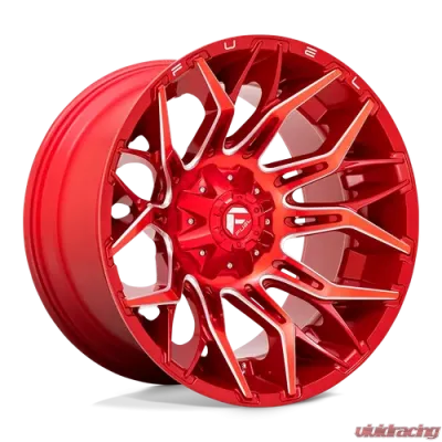 Fuel 1 Piece D771 Twitch Wheel 22x12 5x5.5/150 -44mm Candy Red Milled - D77122207047
