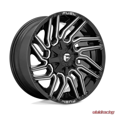 FUEL 1 Piece D773 Typhoon Wheel 20x9 8x6.5 +1mm Gloss Black Milled - D77320908250