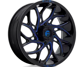 FUEL UTV D778 Runner UTV Wheel 20x7 4x156 +13mm Gloss Black Milled Candy Blue