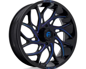 FUEL UTV D778 Runner UTV Wheel 22x7 4x156 +0mm Gloss Black Milled Candy Blue