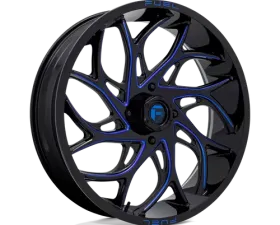 FUEL UTV D778 Runner UTV Wheel 24x7 4x137 +13mm Gloss Black Milled Candy Blue