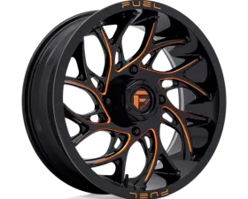 FUEL UTV D780 Runner UTV Wheel 18x7 4x137 +13mm Gloss Black Milled Orange