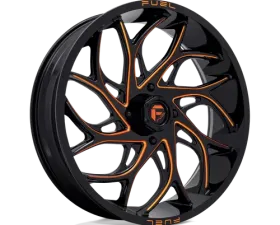 FUEL UTV D780 Runner UTV Wheel 24x7 4x156 +13mm Gloss Black Milled Orange