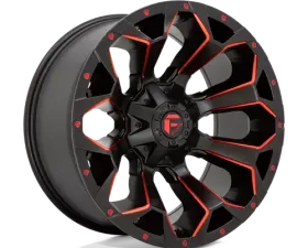 FUEL 1 Piece D787 Assault Wheel 20x9 6x135/5.5 +1mm Matte Black Red Milled