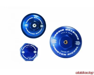 Sinister Diesel Billet Blue Cap Kit Ford Powerstroke 6.0L 2003-2007 - SD-BCK-6.0