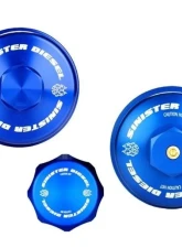 Sinister Diesel Billet Blue Cap Kit Ford Powerstroke 6.4L 2008-2010                                     - SD-BCK-6.4 - Image 4