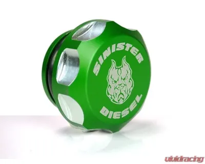 Sinister Diesel Billet Fuel Plug - Green Dodge|Ram 6.7 Cummins 2013-2018 - SD-FP-6.7C-GRN