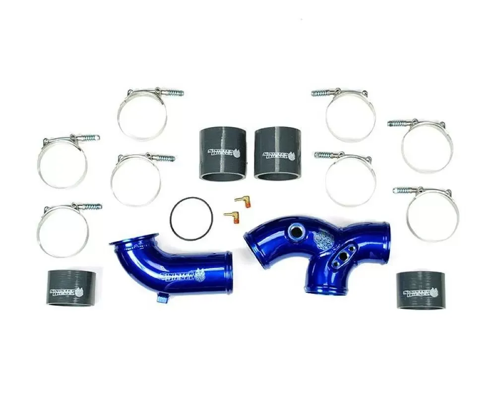 Sinister Diesel Intake Elbow w/ Boots Ford Powerstroke 7.3L 1999-2003 - SD-INTEL-7.3-BK