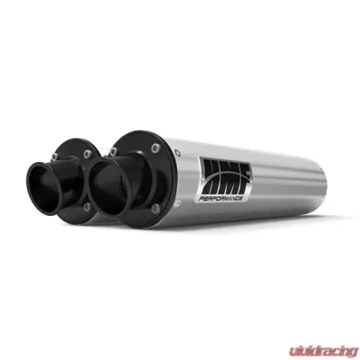 HMF Racing Dual Slip On Exhaust for Arctic Cat Wildcat 1000 12-14, Black - 012305606072