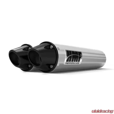 HMF Racing Dual Slip On Exhaust for Arctic Cat Wildcat 1000 12-14, Black - 012305606083
