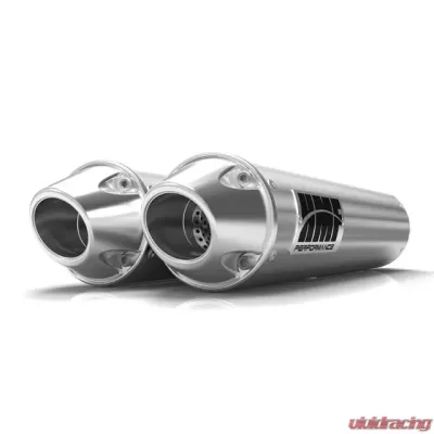 HMF Racing Dual Slip-On Exhaust for Arctic Cat Wildcat 1000 12-14, Black - 012305606086