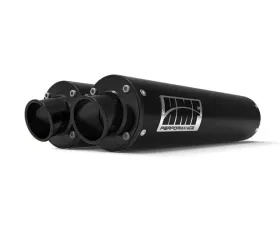HMF Racing Dual Slip On Exhaust for Arctic Cat Wildcat 1000 12-14, Black