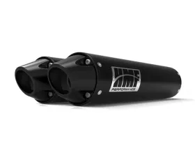 HMF Racing Dual Slip On Exhaust, Arctic Cat Wildcat 1000 12-14, Black