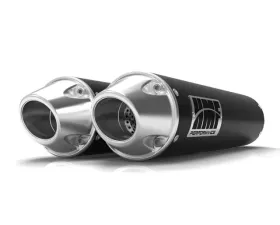 HMF Racing Dual Slip On Exhaust for Arctic Cat Wildcat 1000 12-14, Black