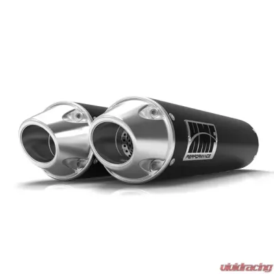 HMF Racing Dual Slip On Exhaust for Arctic Cat Wildcat 1000 12-14, Black - 012305606186