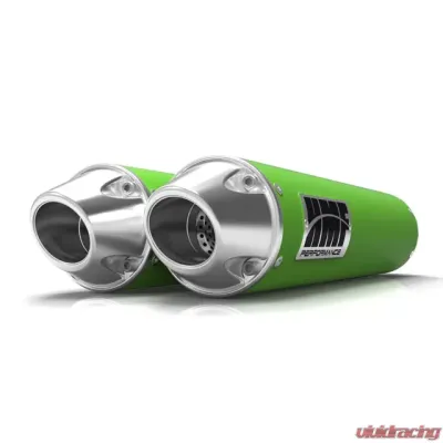 HMF Racing Dual Slip On Exhaust for Arctic Cat Wildcat 1000 12-14, Black - 012305606586