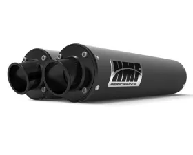 HMF Racing Dual Slip On Exhaust for Arctic Cat Wildcat 1000 12-14, Black