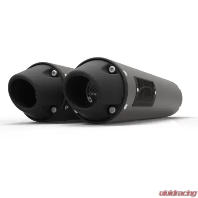 HMF Racing Dual Slip On Exhaust for Arctic Cat Wildcat 1000 12-14, Black - 012305608792