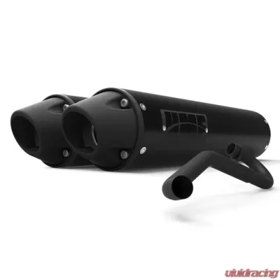 HMF Racing Dual Full System Exhaust Polaris RZR S 900/4 Trail 15-19, Black - 035546636192