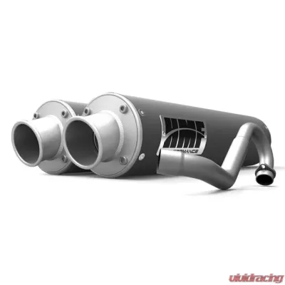 HMF Racing Dual Full System Exhaust Polaris RZR S 900 / 4 / Trail 15-19, Black - 035546638871