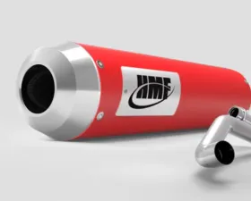 HMF Racing Honda Grom Slip-On Exhaust System, Red, 2014-2023, Lightweight