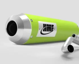 HMF Racing Honda Grom Slip-On Exhaust System Green, 2014-2023, Aluminum