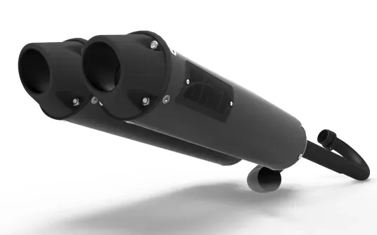 HMF Racing Dual 3/4 Performance Exhaust Blackout Euro Tips Outer Mount Can-Am Commander 1000 14-15 - 016522698892