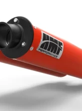 HMF Racing Dual Slip On Exhaust Red Turn Down Black Tips Can-Am Maverick 15-17                                     - 016575637672 - Image 2