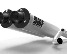 HMF Racing Dual Full System Exhaust Black Tips for Polaris RZR 900 15-17