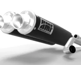 HMF Racing Dual Full System Black Exhaust, Turn Down Tips, Polaris RZR 900 Trail 15-17