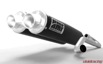 HMF Racing Dual Full System Black Exhaust, Turn Down Tips, Polaris RZR 900 Trail 15-17 - 035546636171