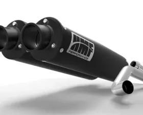 HMF Racing Dual Full System Black Exhaust, Turn Down Tips, Polaris RZR 900 Trail 15-17