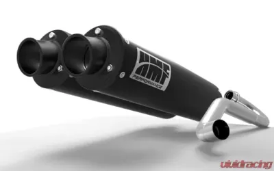 HMF Racing Dual Full System Black Exhaust, Turn Down Tips, Polaris RZR 900 Trail 15-17 - 035546636172