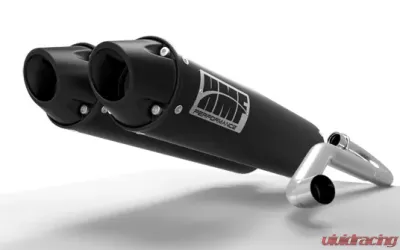HMF Racing Dual Full System Exhaust Black Tips for Polaris RZR 900 Trail 15-17 - 035546636183