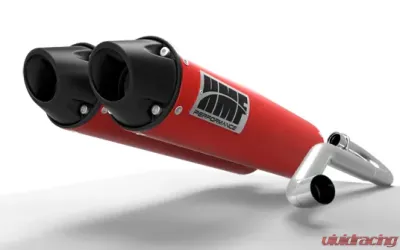 HMF Racing Dual Full Exhaust System Red Euro Black Tips Polaris RZR 900 15-17 - 035546636683