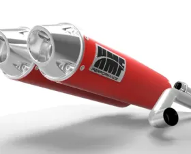 HMF Racing Dual Full System Exhaust Polaris RZR 900 Trail 15-17, Red Tips