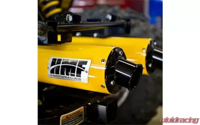 HMF Racing Dual 3/4 Performance Exhaust System, Yellow Turn Down, Black Tips, Outer Mount, Can-Am Commander 1000 (14-15) - 016522696372