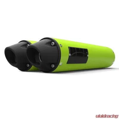 HMF Racing Dual Slip On Exhaust for Can-Am Maverick Turbo 15-17, Black - 016575637592