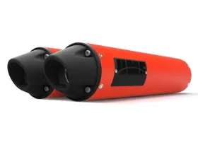 HMF Racing Dual Slip On Exhaust, Can-Am Maverick Turbo 15-17, Black