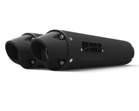 HMF Racing Dual Slip On Exhaust for Polaris RZR XP/4 Turbo 16-19, Black