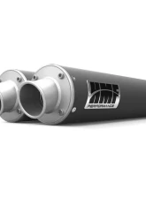 HMF Racing Dual Slip On Exhaust Polaris RZR XP/4 Turbo/S 16-19, Black                                     - 035605638771 - Image 2